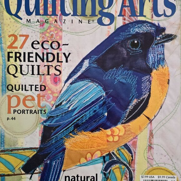 Quilting Arts Magazine August September 2008 Are Go Green Issue Quilted Pet Port - Picture 5 of 11